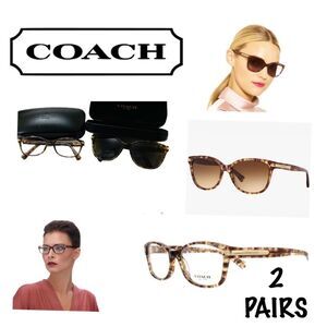 Coach Brown Tortoise Sunglasses & Reading Glasses With Cases (HC8132 & HC6065)